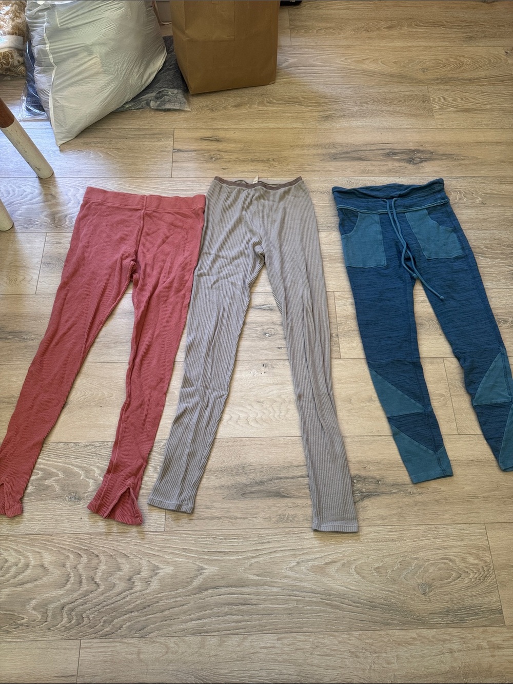 THREE pairs of Free People lounge pants